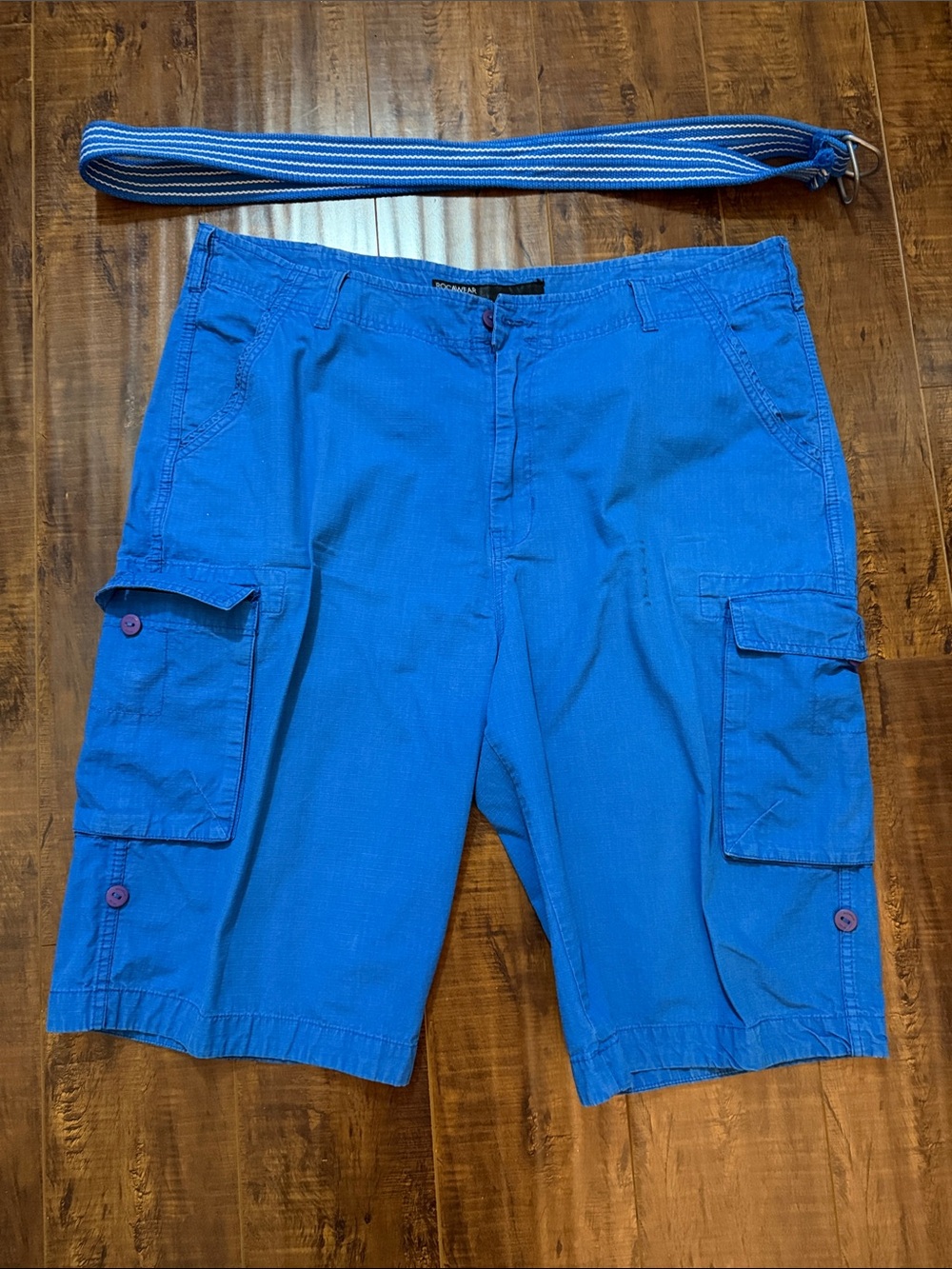 Rocawear Bright Blue Cargo Shorts with Belt